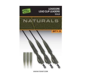 Montáž S Olovenou Šnúrkou Naturals PG Lead Clip Leaders 50lb